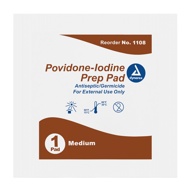 Povidone-Iodine Prep Pad - Medium 1108