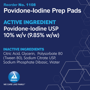 Povidone-Iodine Prep Pad - Medium 1108