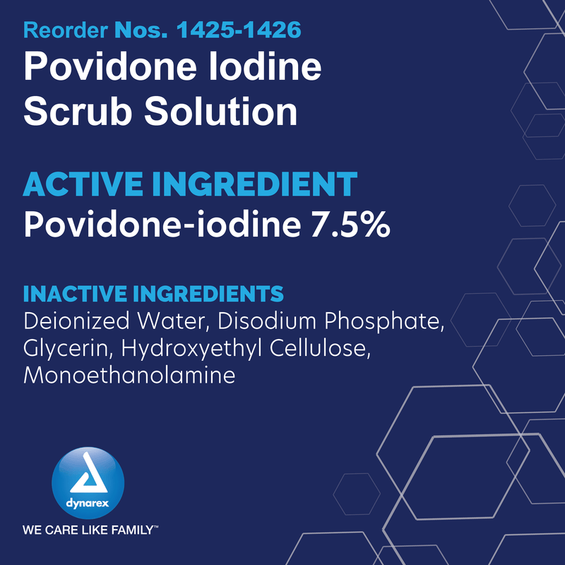 Dynarex Povidone Iodine Scrub Antiseptic Solutions 1425