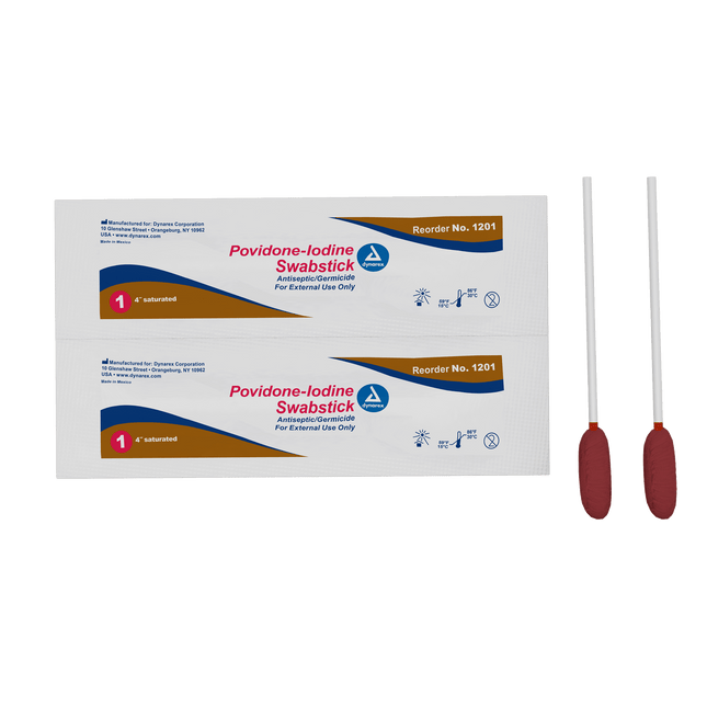 Dynarex | Povidone Iodine Swabsticks | 1201-1