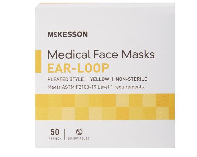 Procedure Mask Pleated Earloops One Size Fits Most NonSterile ASTM Level 1 Adult 91-2101