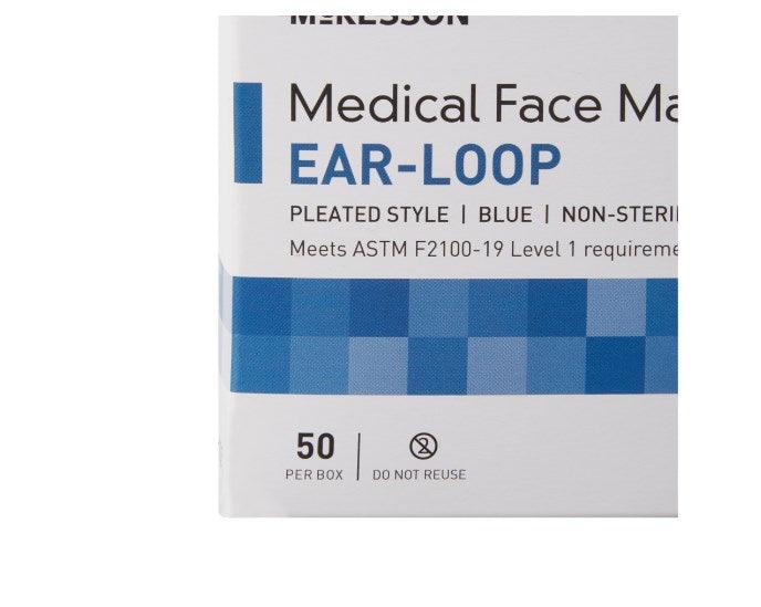 Procedure Mask Pleated Earloops One Size Fits Most NonSterile ASTM Level 1 Adult 91-2101