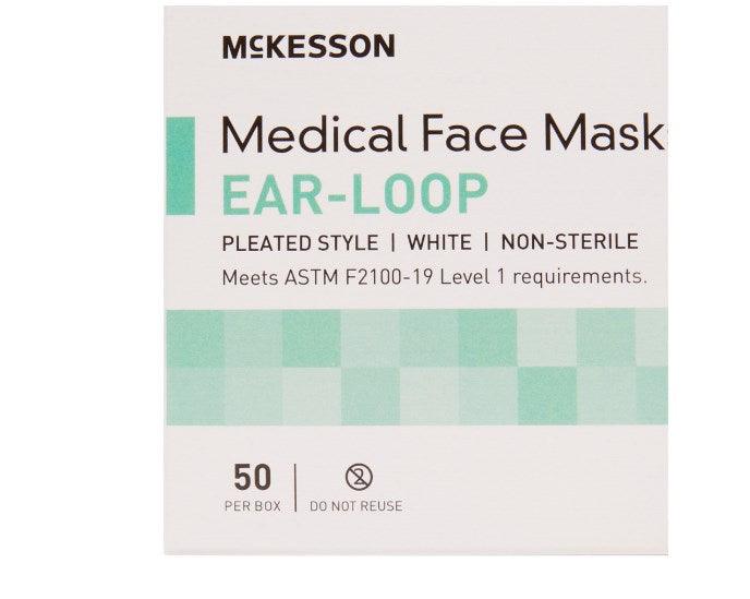 Procedure Mask Pleated Earloops One Size Fits Most NonSterile ASTM Level 1 Adult 91-2101