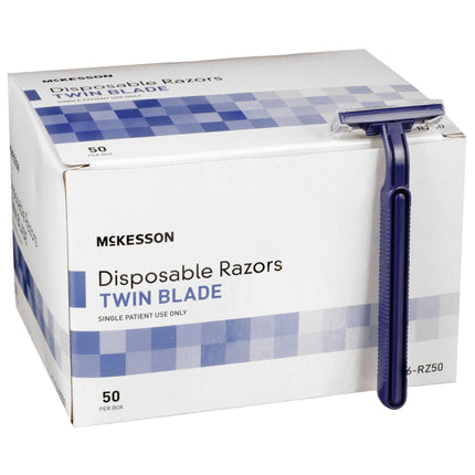 Razor McKesson Twin Blade Disposable | 16-RZ50 | | Other Essentials, Razors & Shaving, Shop Supplies | McKesson | SurgiMac