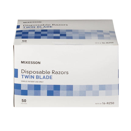 Razor McKesson Twin Blade Disposable | 16-RZ50 | | Other Essentials, Razors & Shaving, Shop Supplies | McKesson | SurgiMac
