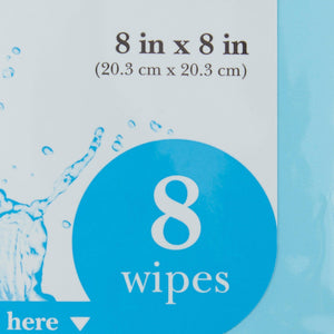 Rinse-Free Bath Wipe McKesson Soft Pack Purified Water / Aloe Scented 8 Count 16-7900
