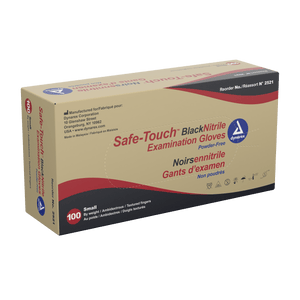 Safe-Touch Black Nitrile Exam Gloves, Powder-Free 2521