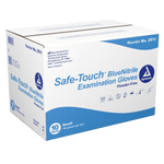 Safe-Touch Blue Nitrile Exam Gloves, Powder-Free 2511