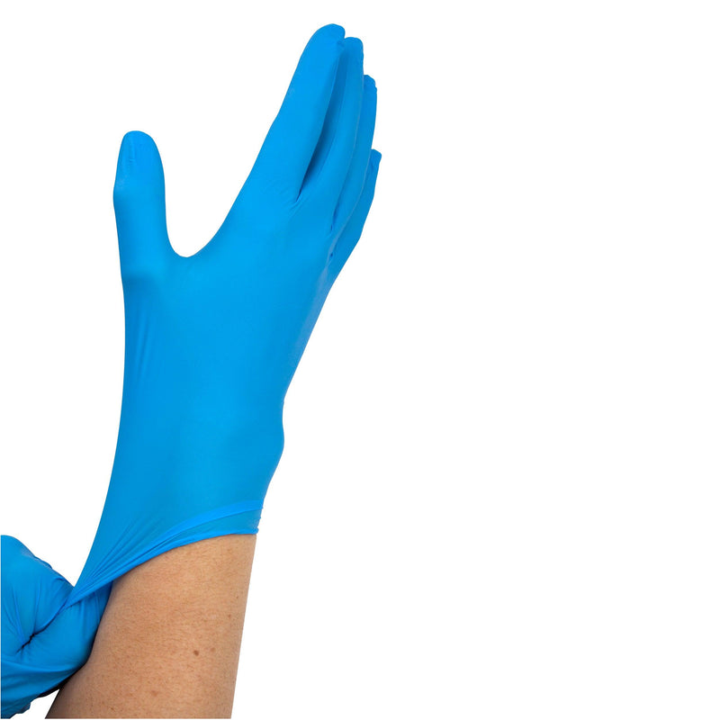 Safe-Touch Blue Nitrile Exam Gloves, Powder-Free 2511