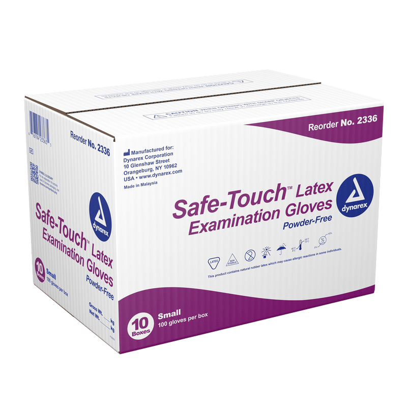 Safe-Touch Latex Exam Gloves - Powder-Free 2336