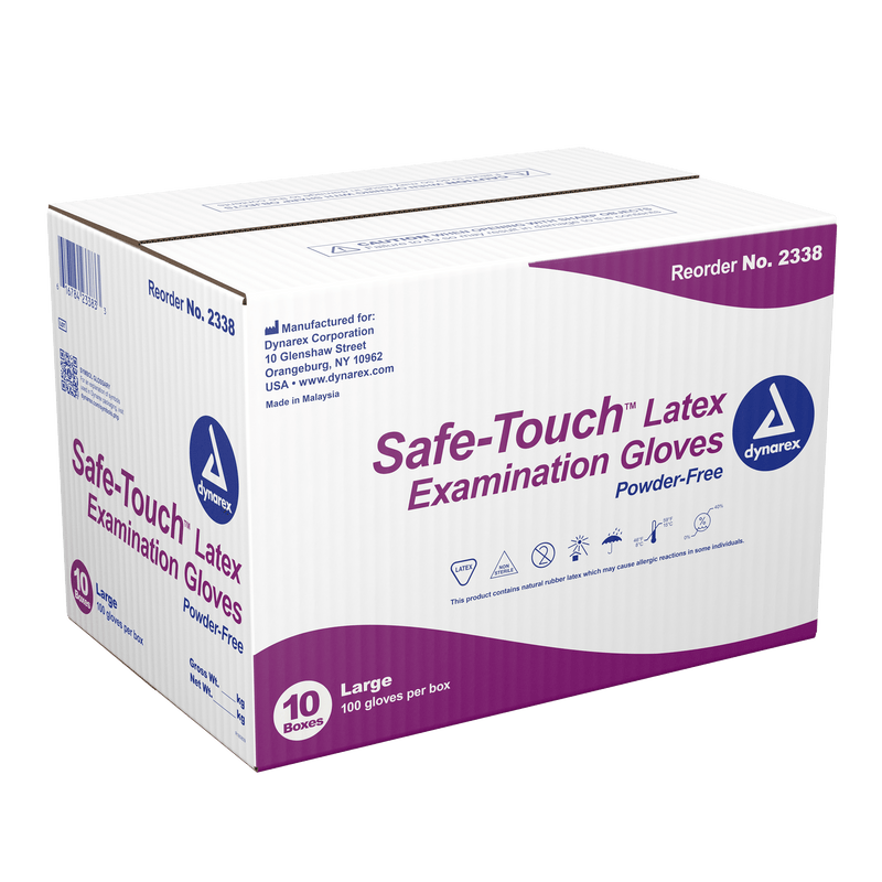 Safe-Touch Latex Exam Gloves - Powder-Free 2336