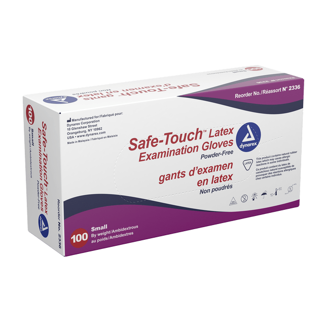 Safe-Touch Latex Exam Gloves - Powder-Free | 2336 | Dynarex | SurgiMac