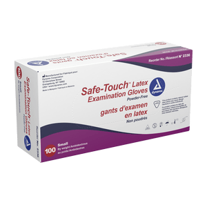 Safe-Touch Latex Exam Gloves - Powder-Free 2336