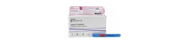 McKesson | McKesson Safety Scalpel Stainless Steel / Plastic Classic Grip Handle Sterile Disposable | 16-37210-EA