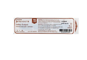 McKesson Safety Scalpel Stainless Steel / Plastic Classic Grip Handle Sterile Disposable 16-37210-EA