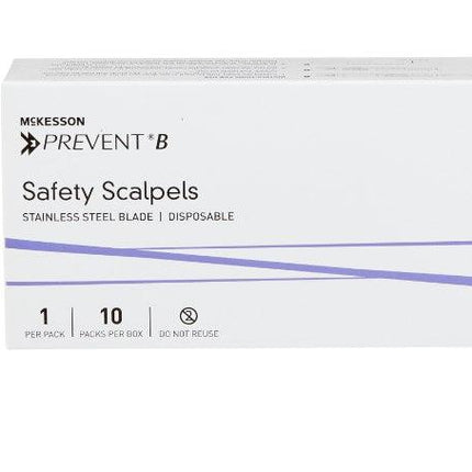 McKesson Safety Scalpel Stainless Steel / Plastic Classic Grip Handle Sterile Disposable | 16-37210-EA | | Cutting Blades, Disposable, Instruments, Knives and Scalpels, Medical Supplies, Surgical Blade | McKesson | SurgiMac