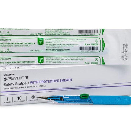 McKesson Safety Scalpel Stainless Steel / Plastic Classic Grip Handle Sterile Disposable | 16-63211 | | Cutting Blades, Disposable, Instruments, Knives and Scalpels, Medical Supplies, Surgical Blade | McKesson | SurgiMac