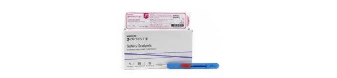 Safety Scalpel Stainless Steel / Plastic Sensory Grip Handle Sterile Disposable 16-63210