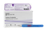 Safety Scalpel Stainless Steel / Plastic Sensory Grip Handle Sterile Disposable 16-63211-BX