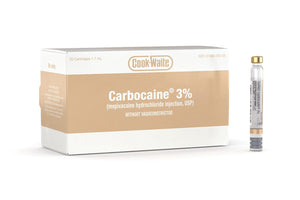 Septodont Carbocaine Mepivacaine HCl 0.03 Injection Dental Cartridge 1.7 mL 99171-1