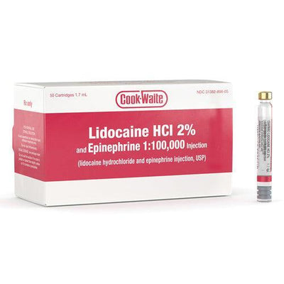 Lidocaine Cook-Waite HCl 2% - Local Anesthetic for Dentist