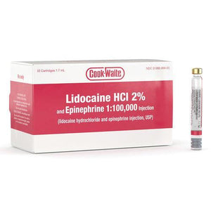 Lidocaine Cook-Waite HCl 2% - Local Anesthetic for Dentist