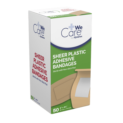 Sheer Plastic Adhesive Bandages - Sterile | Dynarex | SurgiMac