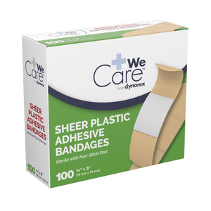 Sheer Plastic Adhesive Bandages - Sterile 3601