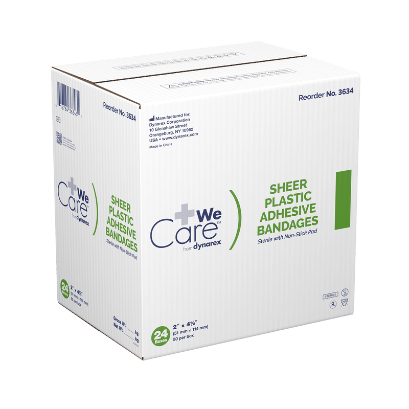 Sheer Plastic Adhesive Bandages - Sterile 3601