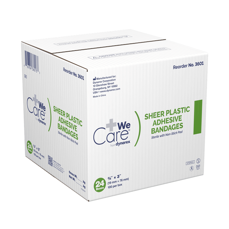 Sheer Plastic Adhesive Bandages - Sterile 3601
