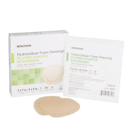 Silicone Foam Dressing Sacral Silicone Adhesive with Border Sterile