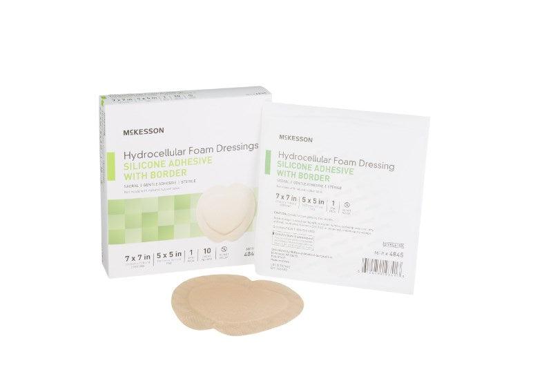 Silicone Foam Dressing Sacral Silicone Adhesive with Border Sterile 48450