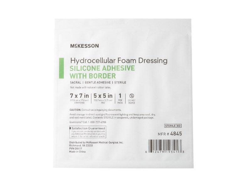 Silicone Foam Dressing Sacral Silicone Adhesive with Border Sterile 48450