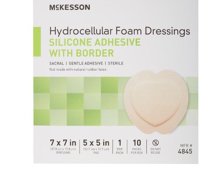 Silicone Foam Dressing Sacral Silicone Adhesive with Border Sterile 48451