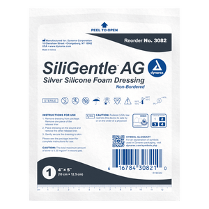 SiliGentle AG Silver Silicone Foam Dressing 3080