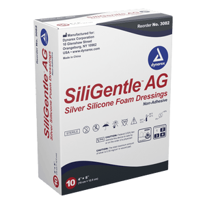SiliGentle AG Silver Silicone Foam Dressing 3080