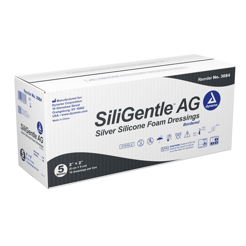 SiliGentle AG Silver Silicone Foam Dressing 3080