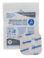 SiliGentle AG Silver Silicone Foam Dressing 3080