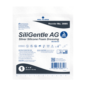 SiliGentle AG Silver Silicone Foam Dressing 3080