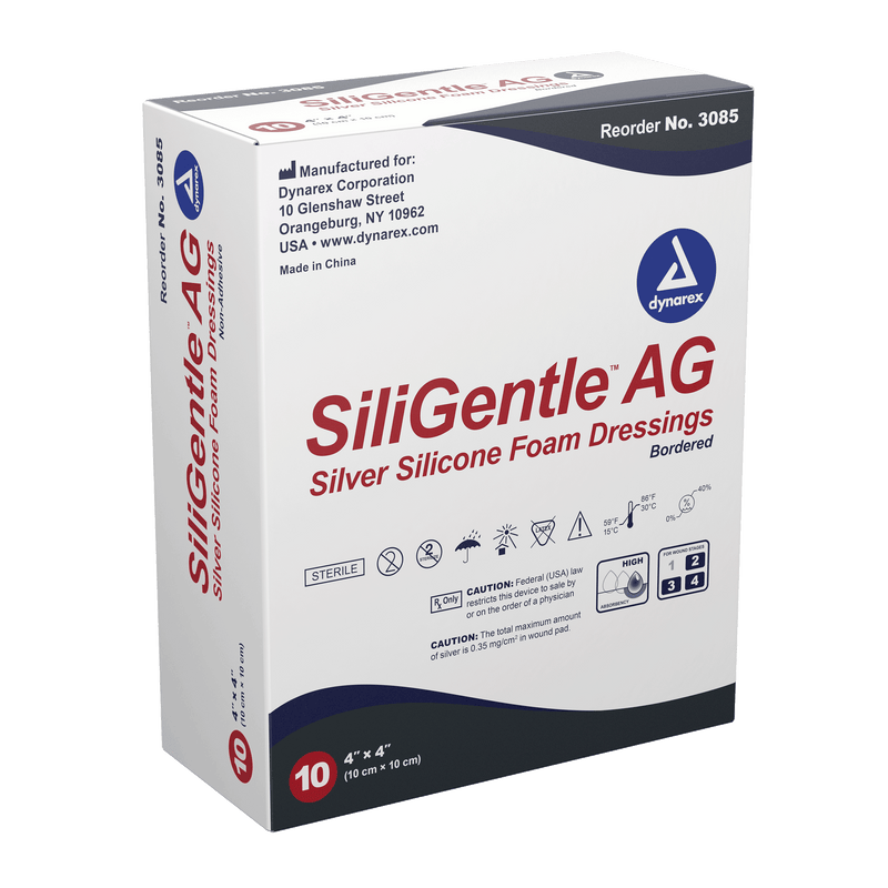 SiliGentle AG Silver Silicone Foam Dressing 3080