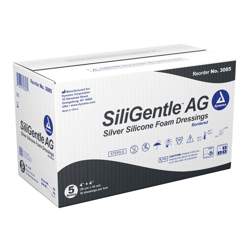 SiliGentle AG Silver Silicone Foam Dressing 3080