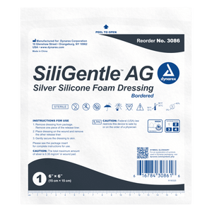 SiliGentle AG Silver Silicone Foam Dressing 3080