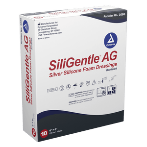 SiliGentle AG Silver Silicone Foam Dressing 3080