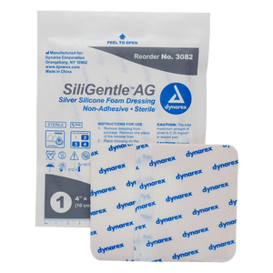 SiliGentle AG Silver Silicone Foam Dressing 3082