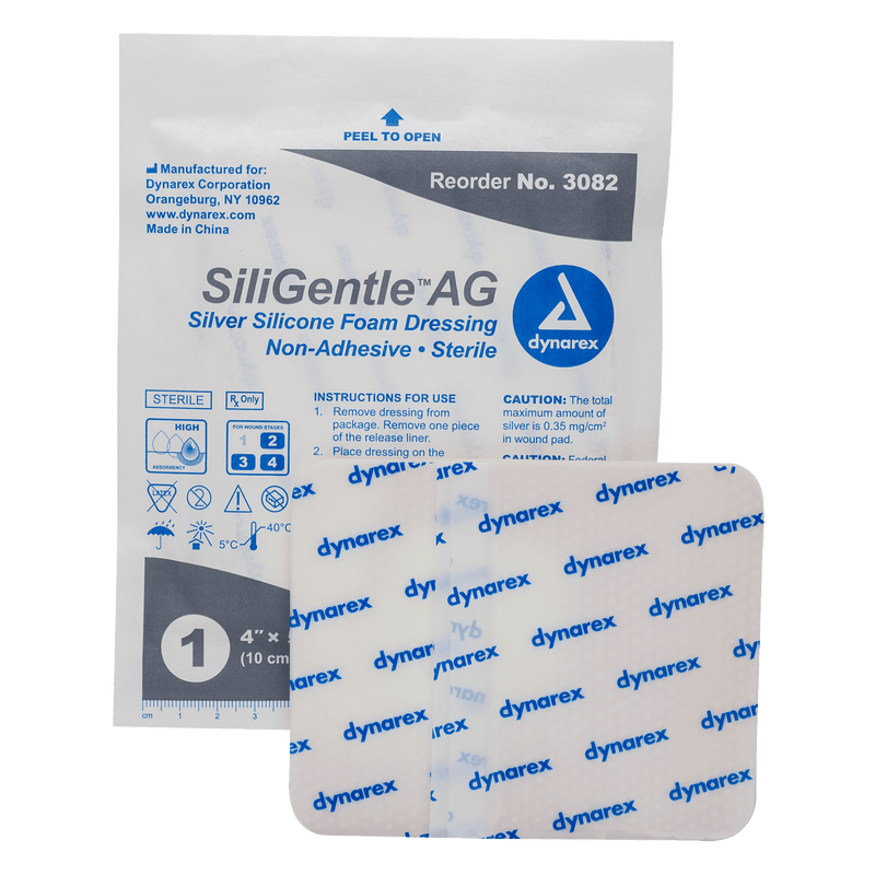 SiliGentle AG Silver Silicone Foam Dressing 3082