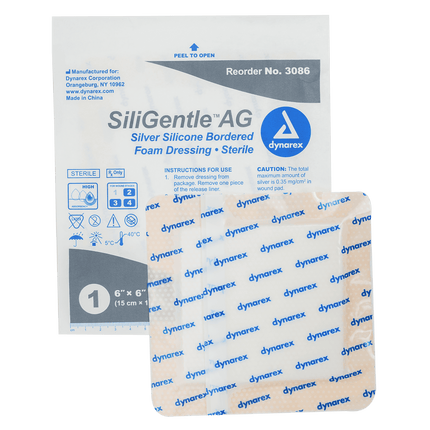 SiliGentle AG Silver Silicone Foam Dressing | 3086 | | Advanced Wound Care, Disposable Medical Supplies, General & Advanced Wound Care | Dynarex | SurgiMac