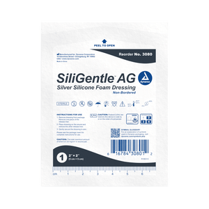 SiliGentle AG Silver Silicone Foam Dressing 3080