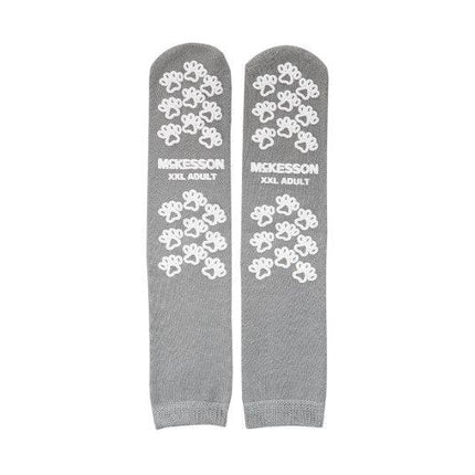 Slipper Socks McKesson Terries™ 2X-Large Gray Above the Ankle
