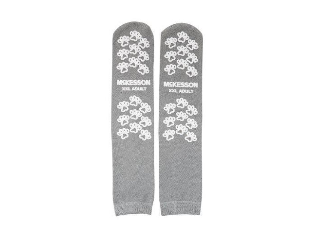 McKesson | Slipper Socks McKesson Terries™ 2X-Large Gray Above the Ankle | 40-3800-001