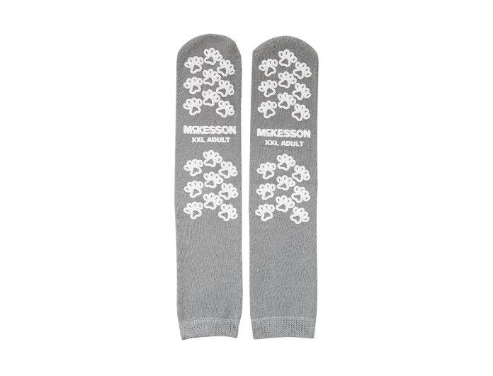 Slipper Socks McKesson Terries™ 2X-Large Gray Above the Ankle 40-3800-001